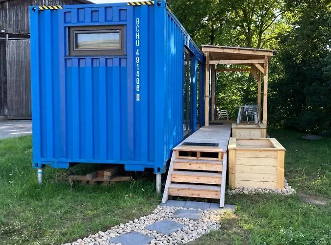 Tiny House Im Seecontainer Mit Parkplatz, Glasfaser, Veranda Und Gehobener Ausstattung Casa vacanze